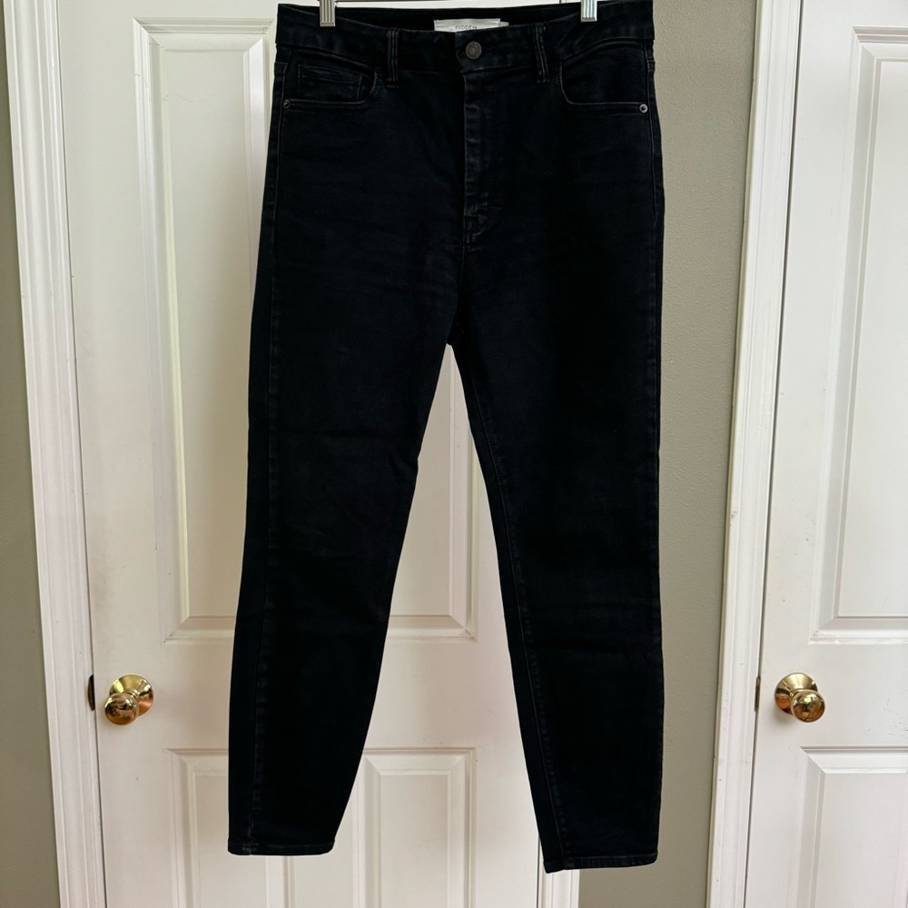 Hidden Black Skinny Jeans High-Waisted, Size 30